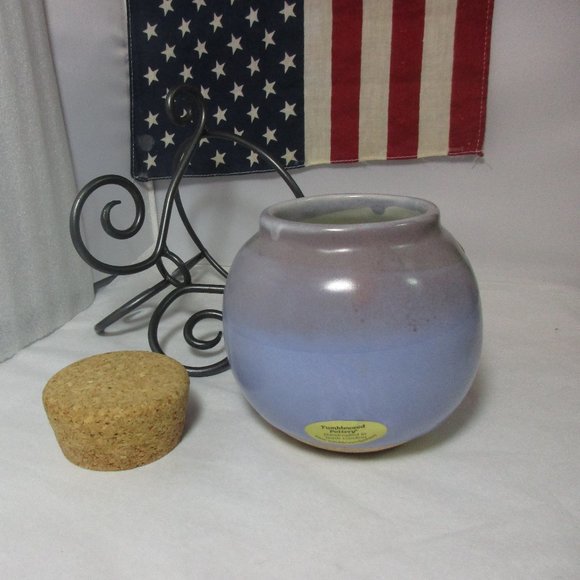 Handcrafted Pottery Jar & Stand Retirement Money Fund - Picture 7 of 12